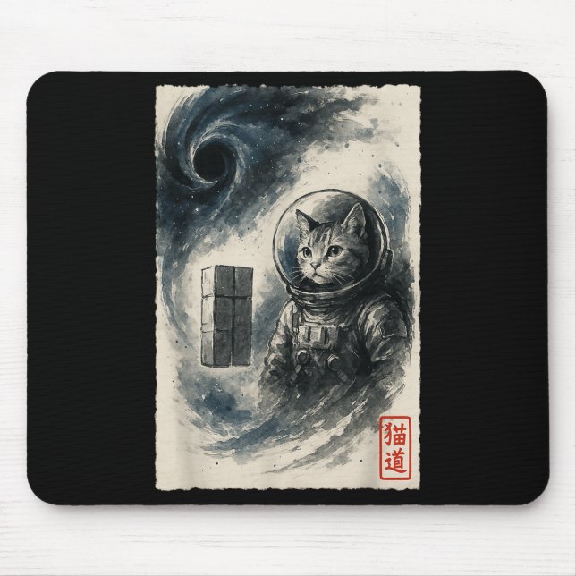 Tapis De Souris Amusant Interstellaire Chat Astronaut Kitten Space (Devant)
