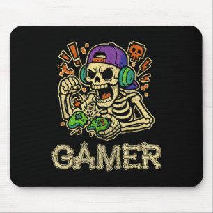 Tapis De Souris Amusant Joueur Squelette Joueur Ado Jeu vidéo