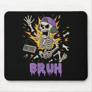 Tapis De Souris Amusant Joueur Squelette Joueur Ado Jeu vidéo