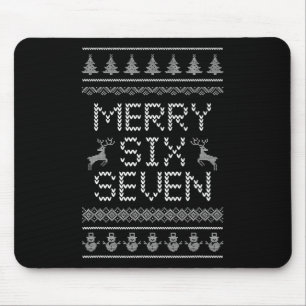 Tapis De Souris Amusant Joyeux Six Sept 6 7 Design de Mème Noël Hu