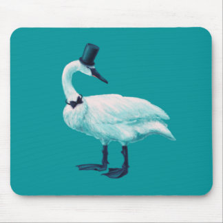 Tapis De Souris Amusant observation des oiseaux de cygne