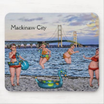 Amusant Pont Mackinaw City Mousepad