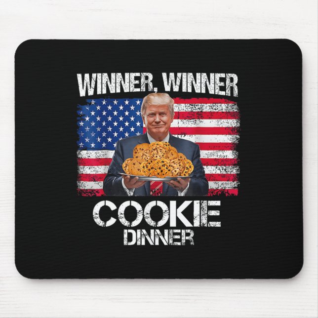 Tapis De Souris Amusant Trump Conception de Noël Gagnant Cookie (Devant)