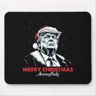 Tapis De Souris Amusant Trump Joyeux flocon de neige de Noël