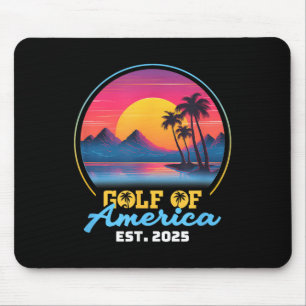 Tapis De Souris Amusante Amérique des Etats-Unis Chemise Golfe des