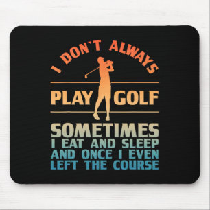 Tapis De Souris Amusante Conception De Golf Pour Hommes Femmes Jou