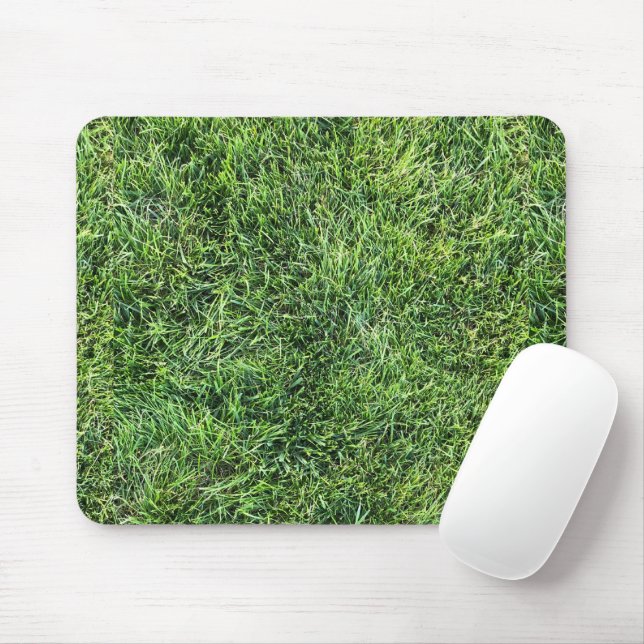 Tapis De Souris Amusante herbe verte vraie texture photo motif pla (Avec souris)