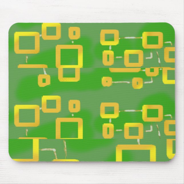 Tapis De Souris Amusante Mousepad Géométrique Vert (Devant)