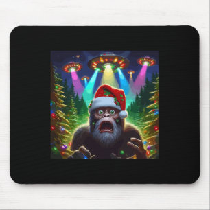 Tapis De Souris Amusante Photo De Bigfoot Avec Des Espaces Xmas Uf