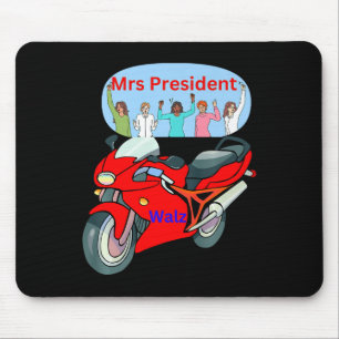Tapis De Souris Amusante Vie de vélo politique Mme la présidente M
