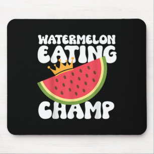 Tapis De Souris Amusante Watermelon Manger Champ Été Manger