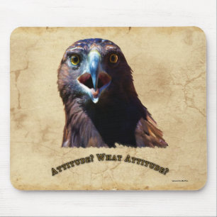 Tapis De Souris Amusants Bald Eagle Mauvaise Attitude Faune