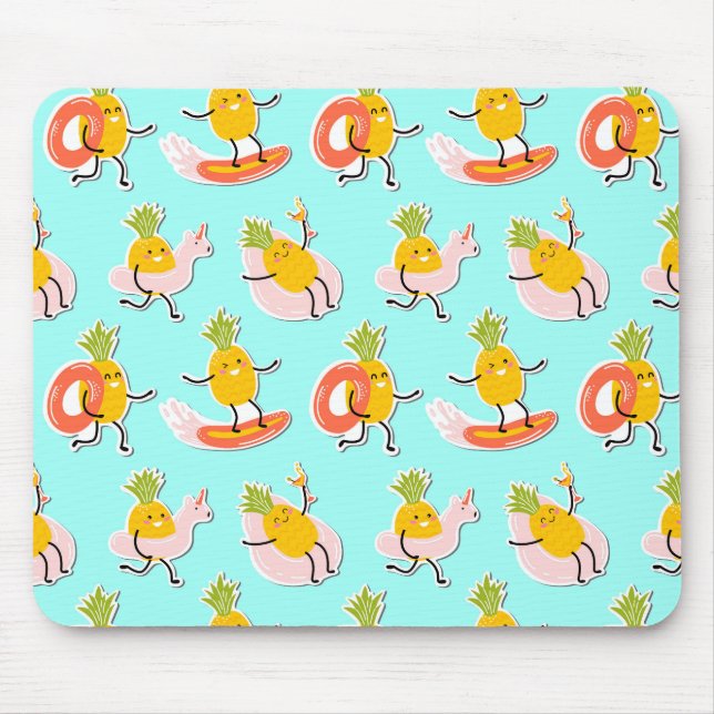 Tapis De Souris Amusants d'ananas d'été Mousepad (Devant)