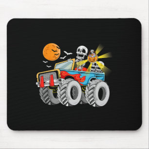 Tapis De Souris Amusants Halloween Squelette Monstre-Camion Enfant