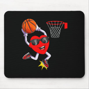 Tapis De Souris Amusants Heart Dunking Basketball Sport Amateurs V
