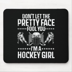 Tapis De Souris Amusants Hockey Art Pour Femmes Filles Hockey Joue