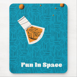 Tapis De Souris Amusement dans l'espace Affiche spatiale vintage