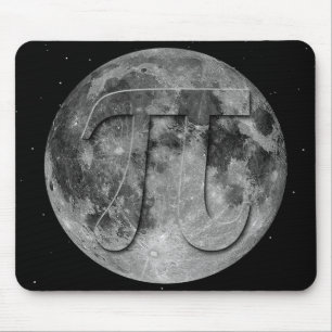 Tapis De Souris Amusement de la pleine lune pour le jour de Pi