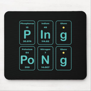 Tapis De Souris Amusement de ping-pong de table périodique