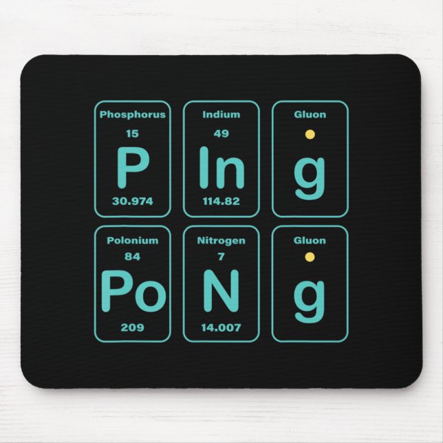 Tapis De Souris Amusement de ping-pong de table périodique (Devant)