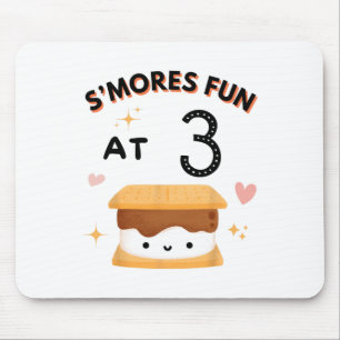 Tapis De Souris Amusement Feu de camp Anniversaire 3 Ans Petit cam