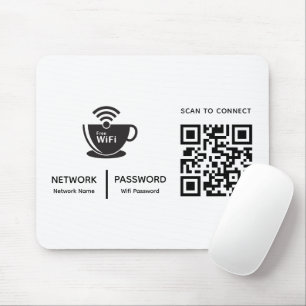 Tapis De Souris Analyser le code QR Wifi pour connecter le logo de
