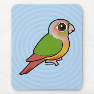 Tapis De Souris Ananas Conure Vert-cheeked de Birdorable