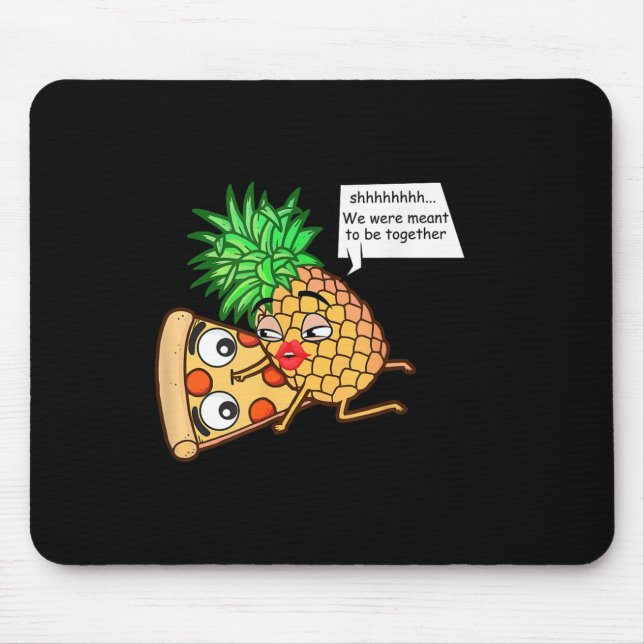 Tapis De Souris Ananas Drôle Sur Pizza (Devant)