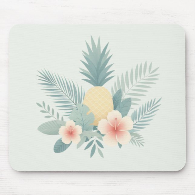 Tapis De Souris Ananas floral & Hawaiian (Devant)