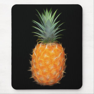 Tapis De Souris Ananas Néon Fruit Lumineux Art 