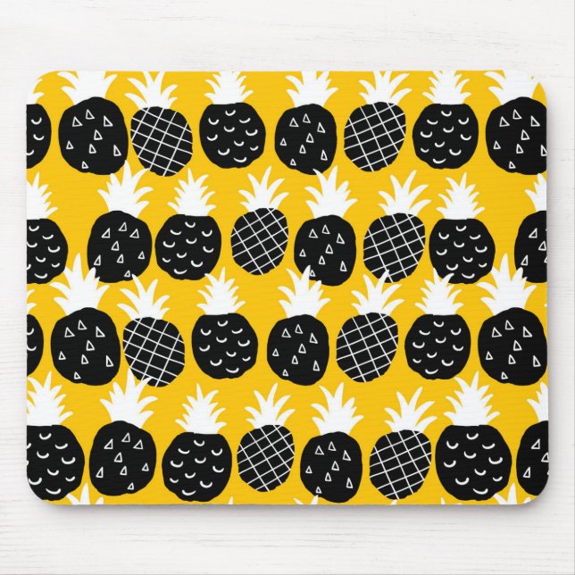 Tapis De Souris Ananas noir (Devant)