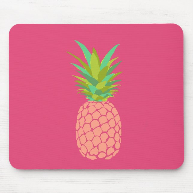 Tapis De Souris Ananas +Rose (Devant)