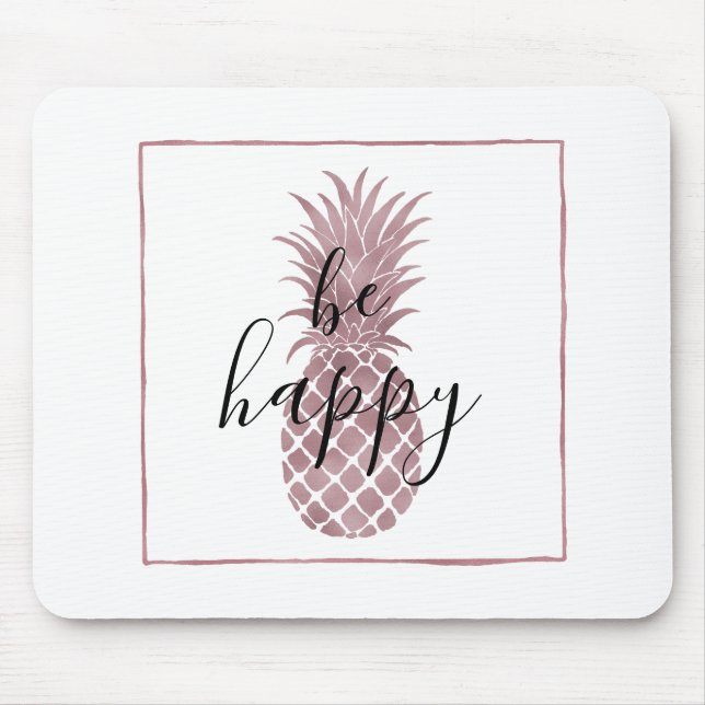 Tapis De Souris Ananas rose d'or (Devant)