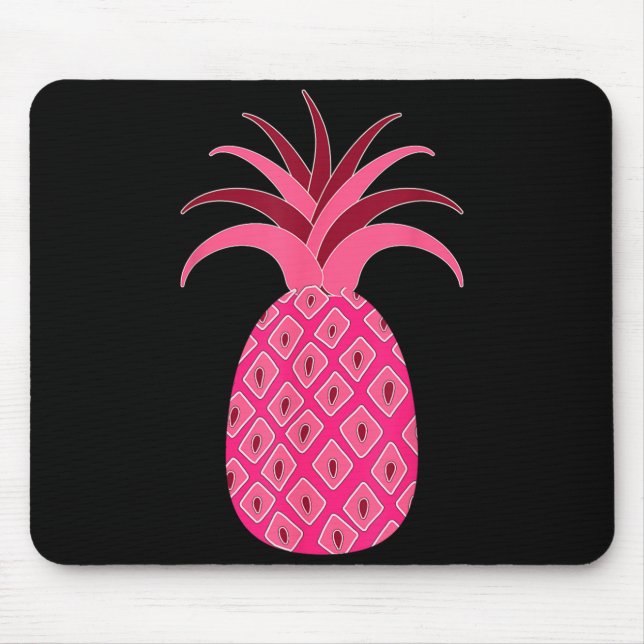 Tapis De Souris Ananas Rose Féminin (Devant)