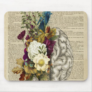 Tapis De Souris anatomie du cerveau floral médical