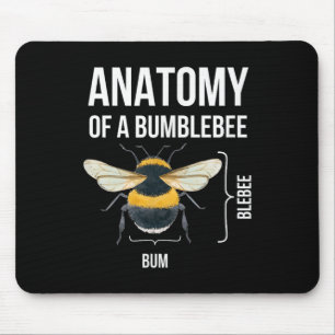Tapis De Souris Anatomie D'Un Bumblebee Drôle Humour Sarcastique C