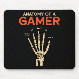 Tapis De Souris Anatomie D'Un Joueur Squelette Main Drôle Hommes G