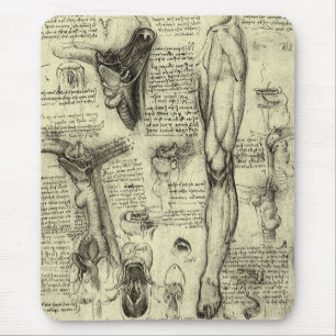 Tapis De Souris Anatomie humaine vintage du larynx de la jambe de 