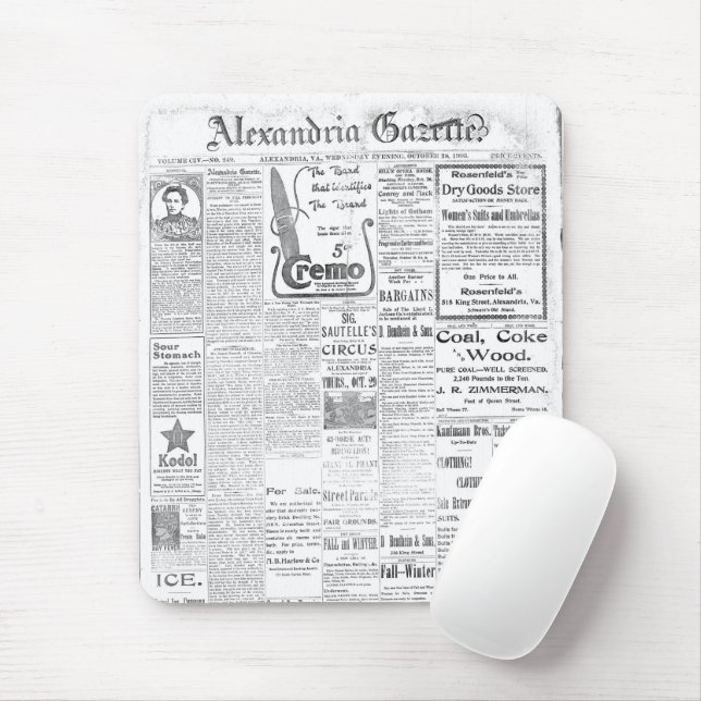 Tapis De Souris Ancien journal Mousepad (Avec souris)