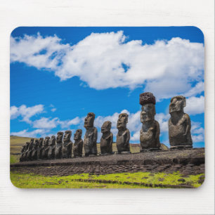 Tapis De Souris Ancien Moai île de Pâques Rapa Nui
