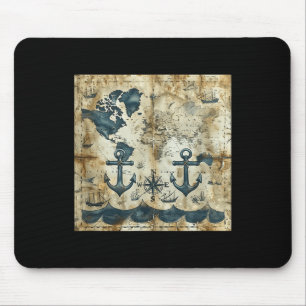 Tapis De Souris Ancienne Ancre de Voilier Pirate Naustique Océan M