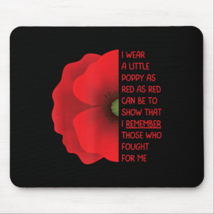 Tapis De Souris Anciens Combattants Day Usa Memorial de peur que n