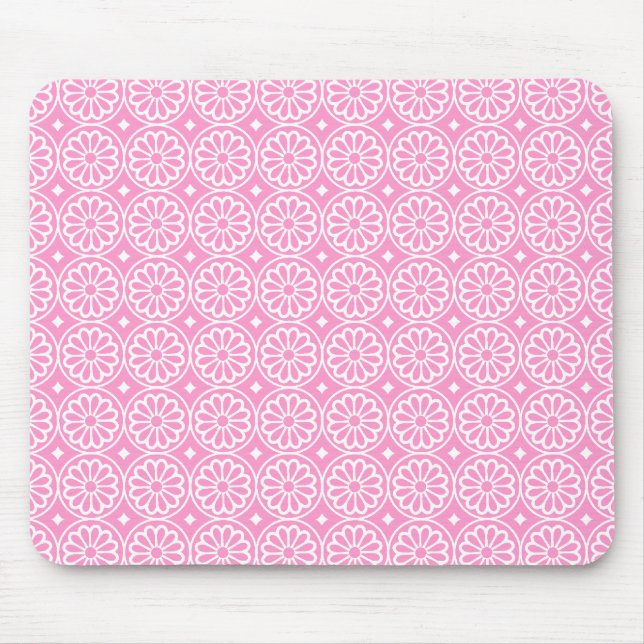Tapis De Souris Ancient Egyptian Flowers - Pink (Devant)
