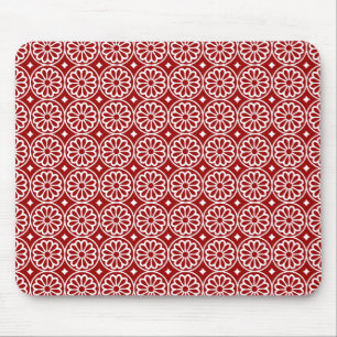 Tapis De Souris Ancient Egyptian Flowers - Ruby Red
