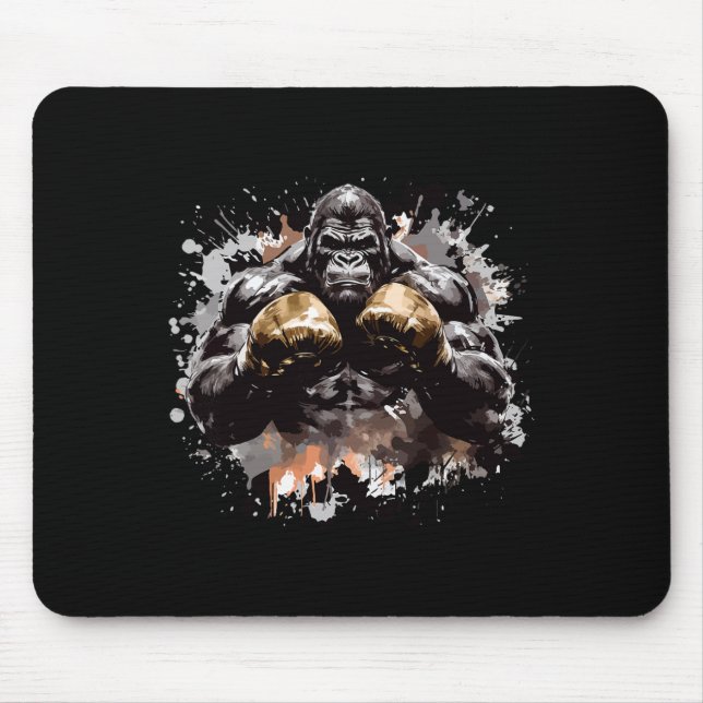 Tapis De Souris Ancient Motivation Inc Gorilla Boxe Champ Boxeur  (Devant)
