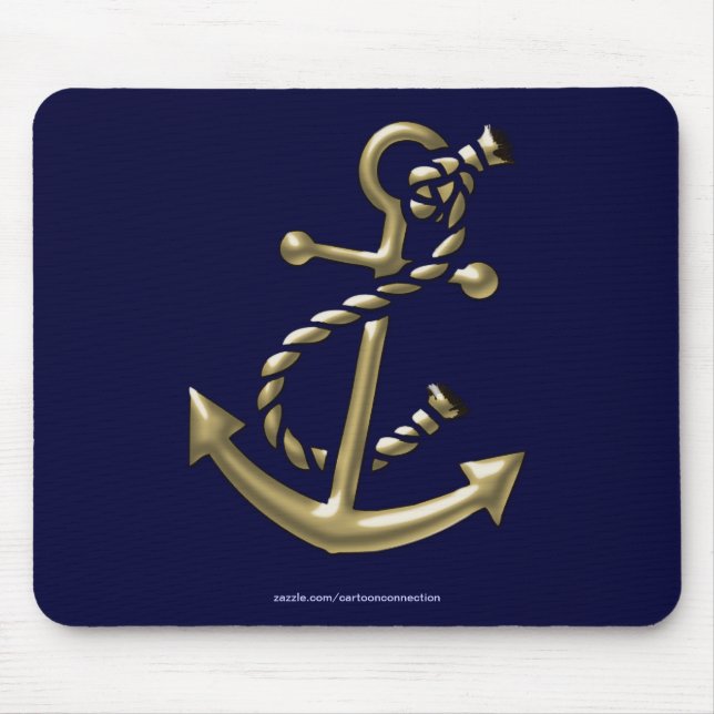 Tapis De Souris Ancre du navire Nautique Marine-Thème Cadeau (Devant)