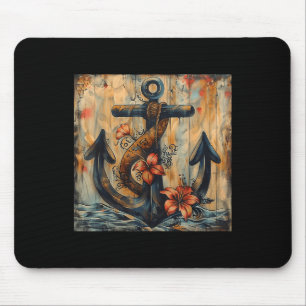 Tapis De Souris Ancre Marin & Capitaine Voilier Bateau à Moteu