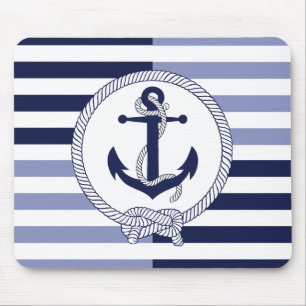 Tapis De Souris Ancre marine/nom de Personnaliser/noeud du marin, 