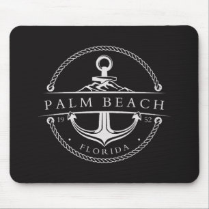 Tapis De Souris Ancre nautique Palm Beach Floride 1952