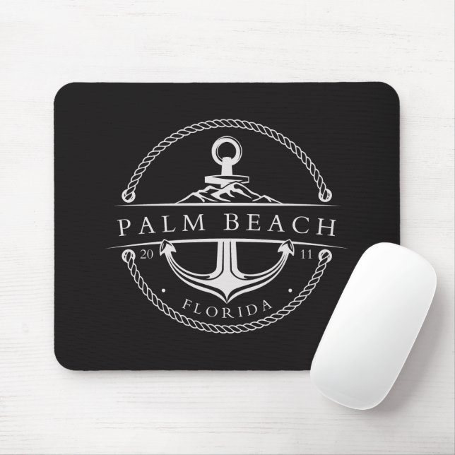 Tapis De Souris Ancre nautique Palm Beach Floride 2011 (Avec souris)